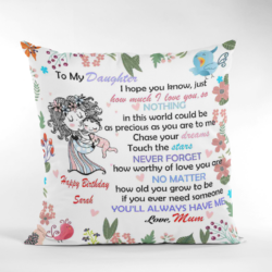 Baby Birth Cushion To Daughter Happy First Birthday Poem From Mum
