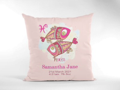 Baby Birth Cushion Picses Without Border Pink