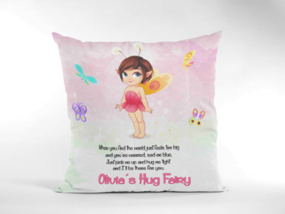 pink fairy hug cushion